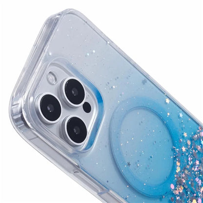 WANLONFENG JWT1 Series for iPhone 16 Pro Max Magnetic Case Epoxy Glitter TPU Phone Cover with Tempered Glass Film