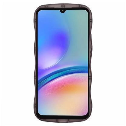 WANLONFENG JWT Series for Samsung Galaxy A55 5G TPU Case Epoxy Phone Cover Wavy Edge with Tempered Glass