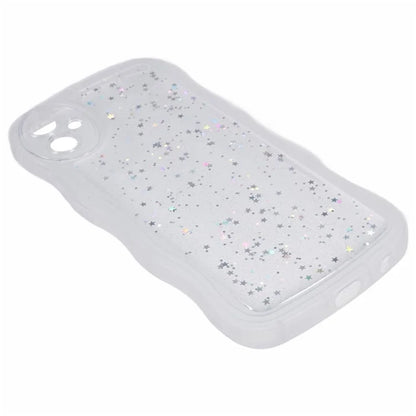 WANLONFENG JWT Series for Samsung Galaxy A05 4G TPU Case Epoxy Phone Cover Wavy Edge with Tempered Glass