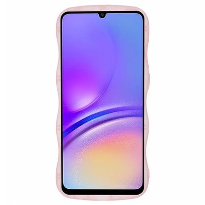 WANLONFENG JWT Series for Samsung Galaxy A05 4G TPU Case Epoxy Phone Cover Wavy Edge with Tempered Glass
