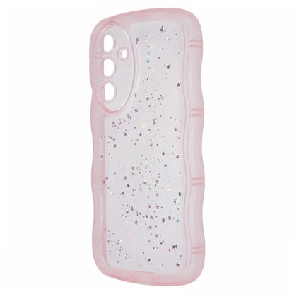 WANLONFENG JWT Series for Samsung Galaxy A15 4G  /  5G TPU Case Epoxy Phone Cover Wavy Edge with Tempered Glass