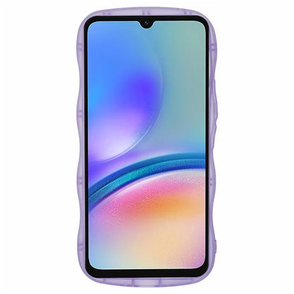 WANLONFENG JWT Series for Samsung Galaxy A54 5G TPU Case Epoxy Phone Cover Wavy Edge with Tempered Glass