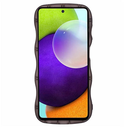 WANLONFENG JWT Series for Samsung Galaxy A53 5G TPU Case Epoxy Phone Cover Wavy Edge with Tempered Glass