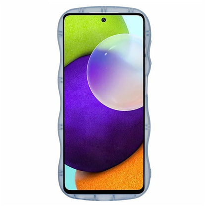 WANLONFENG JWT Series for Samsung Galaxy A53 5G TPU Case Epoxy Phone Cover Wavy Edge with Tempered Glass