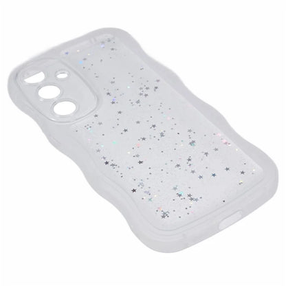 WANLONFENG JWT Series for Samsung Galaxy S24 TPU Case Epoxy Phone Cover Wavy Edge with Tempered Glass
