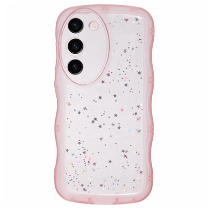 WANLONFENG JWT Series for Samsung Galaxy S23+ TPU Case Epoxy Phone Cover Wavy Edge with Tempered Glass