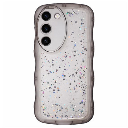 WANLONFENG JWT Series for Samsung Galaxy S23+ TPU Case Epoxy Phone Cover Wavy Edge with Tempered Glass