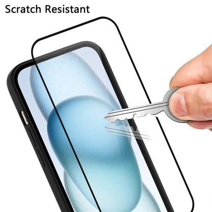 WANLONFENG JWT Series for Samsung Galaxy S23 FE TPU Case Epoxy Phone Cover Wavy Edge with Tempered Glass