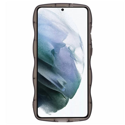 WANLONFENG JWT Series for Samsung Galaxy S21 FE 5G TPU Case Epoxy Phone Cover Wavy Edge with Tempered Glass