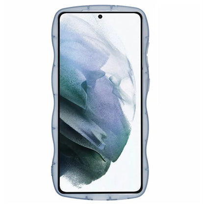 WANLONFENG JWT Series for Samsung Galaxy S21 FE 5G TPU Case Epoxy Phone Cover Wavy Edge with Tempered Glass