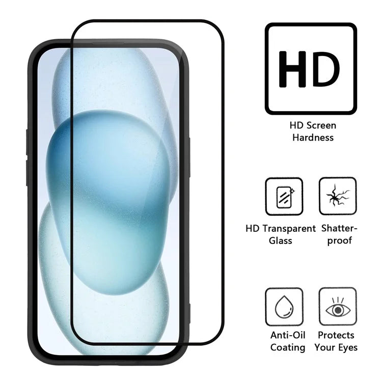 WANLONFENG JWT Series for Samsung Galaxy S21 FE 5G TPU Case Epoxy Phone Cover Wavy Edge with Tempered Glass
