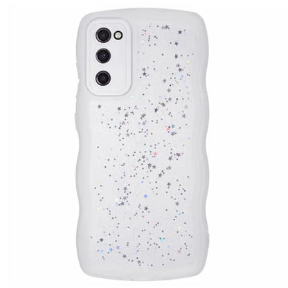WANLONFENG JWT Series for Samsung Galaxy S20 FE 5G  /  4G  /  S20 FE 2022 TPU Case Epoxy Phone Cover Wavy Edge with Tempered Glass