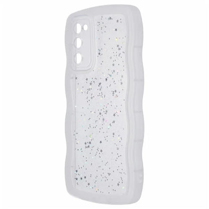 WANLONFENG JWT Series for Samsung Galaxy S20 FE 5G  /  4G  /  S20 FE 2022 TPU Case Epoxy Phone Cover Wavy Edge with Tempered Glass