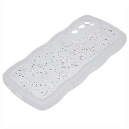 WANLONFENG JWT Series for Samsung Galaxy S20 FE 5G  /  4G  /  S20 FE 2022 TPU Case Epoxy Phone Cover Wavy Edge with Tempered Glass