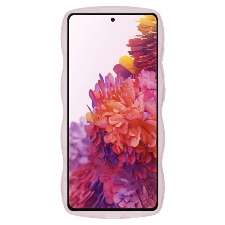 WANLONFENG JWT Series for Samsung Galaxy S20 FE 5G  /  4G  /  S20 FE 2022 TPU Case Epoxy Phone Cover Wavy Edge with Tempered Glass