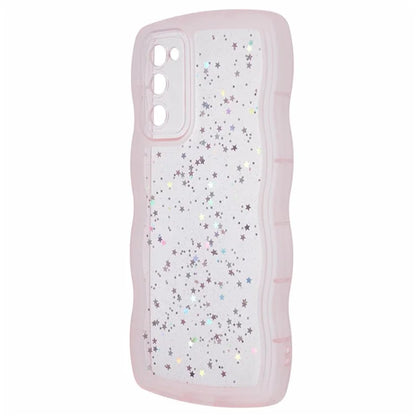 WANLONFENG JWT Series for Samsung Galaxy S20 FE 5G  /  4G  /  S20 FE 2022 TPU Case Epoxy Phone Cover Wavy Edge with Tempered Glass