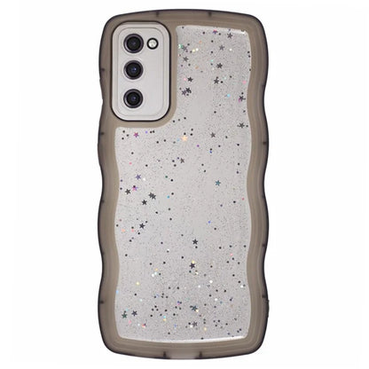 WANLONFENG JWT Series for Samsung Galaxy S20 FE 5G  /  4G  /  S20 FE 2022 TPU Case Epoxy Phone Cover Wavy Edge with Tempered Glass