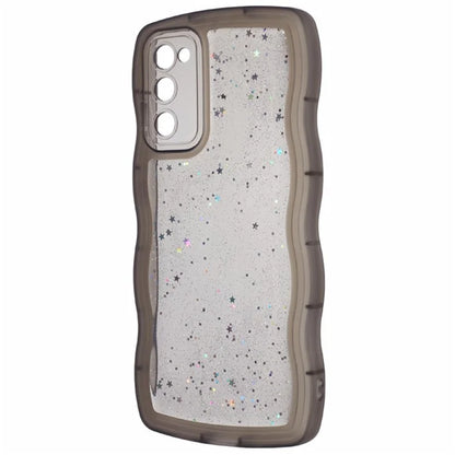 WANLONFENG JWT Series for Samsung Galaxy S20 FE 5G  /  4G  /  S20 FE 2022 TPU Case Epoxy Phone Cover Wavy Edge with Tempered Glass