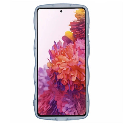 WANLONFENG JWT Series for Samsung Galaxy S20 FE 5G  /  4G  /  S20 FE 2022 TPU Case Epoxy Phone Cover Wavy Edge with Tempered Glass