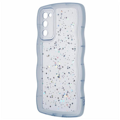 WANLONFENG JWT Series for Samsung Galaxy S20 FE 5G  /  4G  /  S20 FE 2022 TPU Case Epoxy Phone Cover Wavy Edge with Tempered Glass