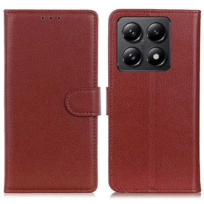 For Xiaomi 14T Pro Wallet Case PU Leather Phone Cover Litchi Texture