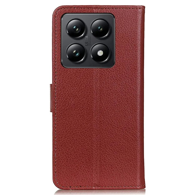For Xiaomi 14T Pro Wallet Case PU Leather Phone Cover Litchi Texture