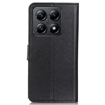 For Xiaomi 14T Pro Wallet Case PU Leather Phone Cover Litchi Texture