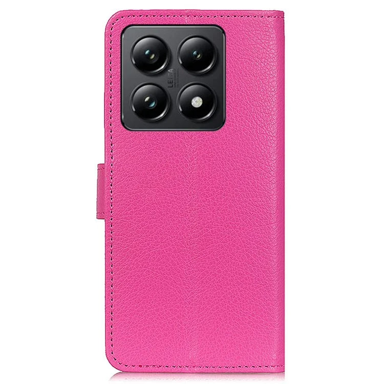 For Xiaomi 14T Pro Wallet Case PU Leather Phone Cover Litchi Texture