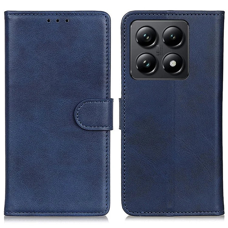 For Xiaomi 14T Pro Stand Wallet Case Cowhide Texture Leather Phone Cover