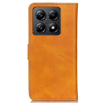 For Xiaomi 14T Pro Stand Wallet Case Cowhide Texture Leather Phone Cover
