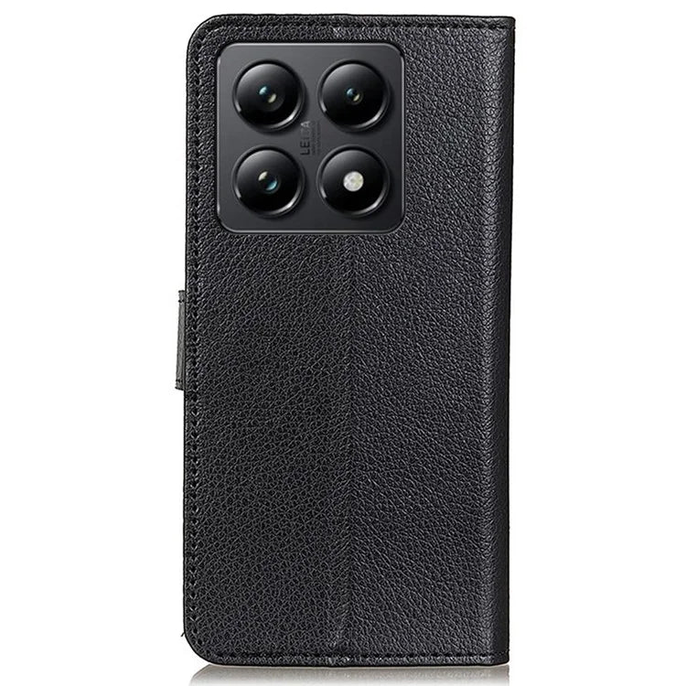 For Xiaomi 14T Wallet Case PU Leather Phone Cover Litchi Texture