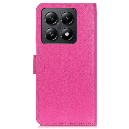 For Xiaomi 14T Wallet Case PU Leather Phone Cover Litchi Texture