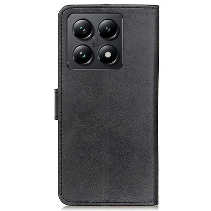For Xiaomi 14T Stand Wallet Case Cowhide Texture Leather Phone Cover