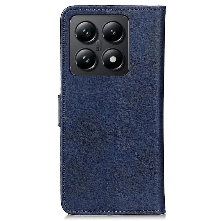 For Xiaomi 14T Stand Wallet Case Cowhide Texture Leather Phone Cover