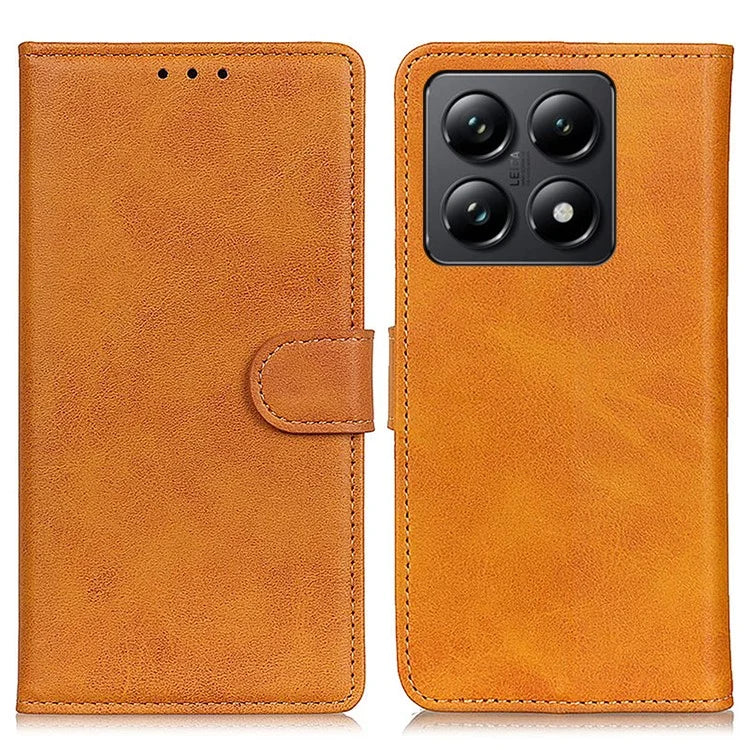 For Xiaomi 14T Stand Wallet Case Cowhide Texture Leather Phone Cover