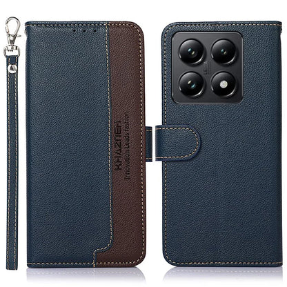 KHAZNEH For Xiaomi 14T Pro Case RFID Blocking Wallet PU Leather Phone Cover