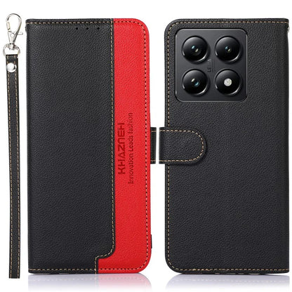 KHAZNEH For Xiaomi 14T Pro Case RFID Blocking Wallet PU Leather Phone Cover