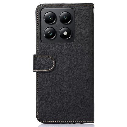 KHAZNEH For Xiaomi 14T Pro Case RFID Blocking Wallet PU Leather Phone Cover