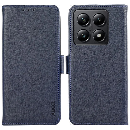 ABEEL For Xiaomi 14T Case Litchi Texture Leather RFID Blocking Phone Cover