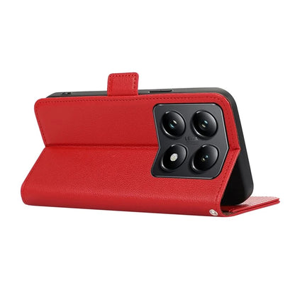 ABEEL For Xiaomi 14T Case Litchi Texture Leather RFID Blocking Phone Cover
