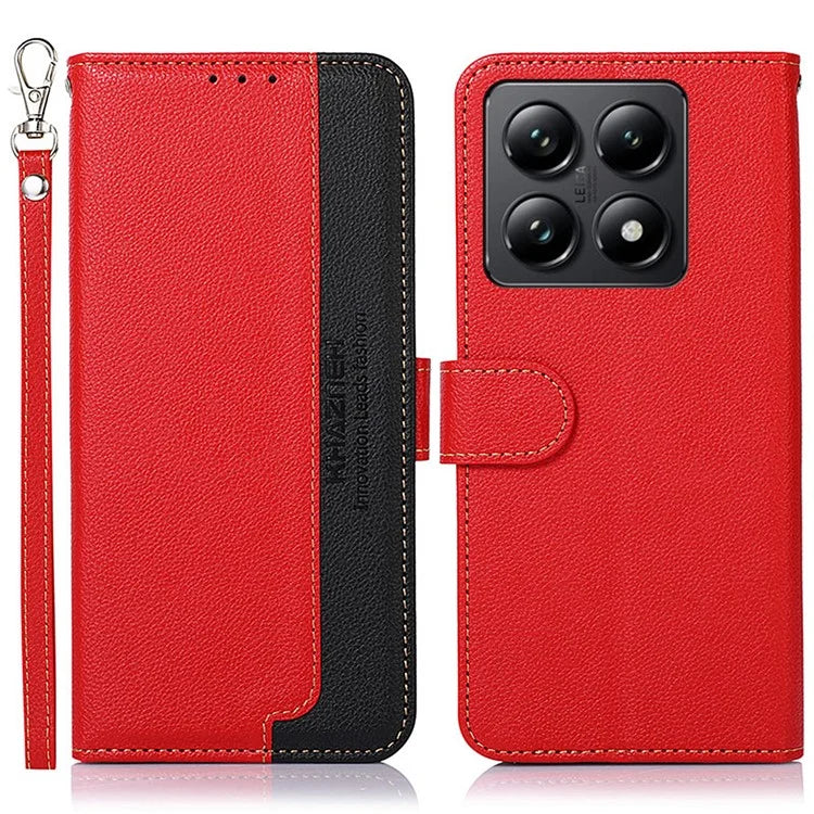 KHAZNEH For Xiaomi 14T Case RFID Blocking Wallet PU Leather Phone Cover