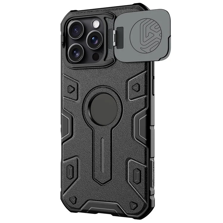 NILLKIN Camshield Armor Prop Case for iPhone 16 Pro Max Camera Lid PC+TPU Cover Compatible with MagSafe