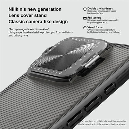 NILLKIN Camshield Prop Series for iPhone 16 Pro Max Case Translucent Slide Camera Protection PC + TPU Phone Cover