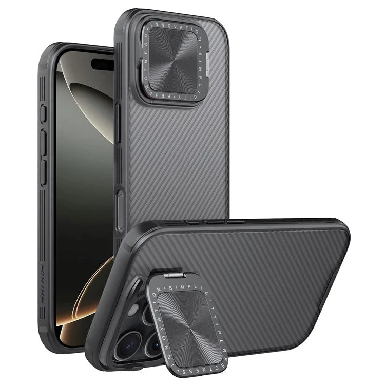 NILLKIN Camshield Prop Series for iPhone 16 Pro Case Translucent Slide Camera Protection PC + TPU Phone Cover