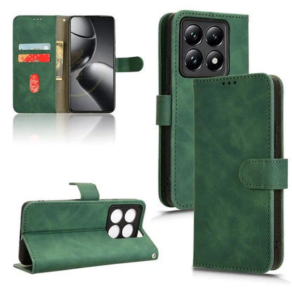 For Xiaomi 14T Pro Leather Case Skin-Feel Anti-Drop Wallet Flip Phone Cover