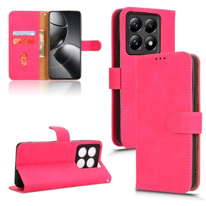 For Xiaomi 14T Pro Leather Case Skin-Feel Anti-Drop Wallet Flip Phone Cover