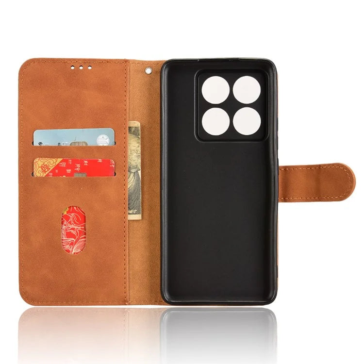 For Xiaomi 14T Pro Leather Case Skin-Feel Anti-Drop Wallet Flip Phone Cover