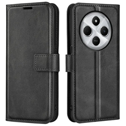For Xiaomi Redmi 14C 4G Stand Case Anti-Scratch Calf Texture Leather Phone Cover
