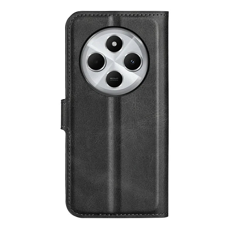 For Xiaomi Redmi 14C 4G Stand Case Anti-Scratch Calf Texture Leather Phone Cover