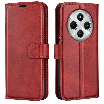 For Xiaomi Redmi 14C 4G Stand Case Anti-Scratch Calf Texture Leather Phone Cover
